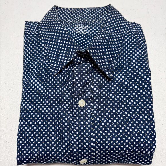 J Crew Shirt Mens Medium Blue White Light‎ Weight Chambray Preppy Office Casual - Picture 1 of 15